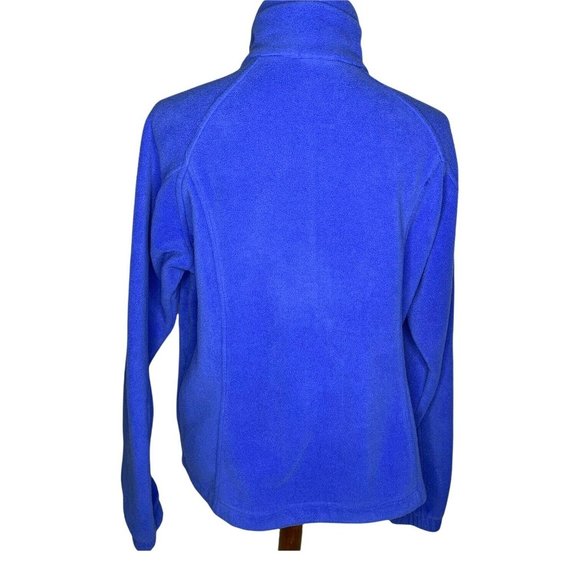 Columbia Benton Springs Full Zip Fleece Jacket Size Large Blue Zip Pockets - Picture 5 of 7